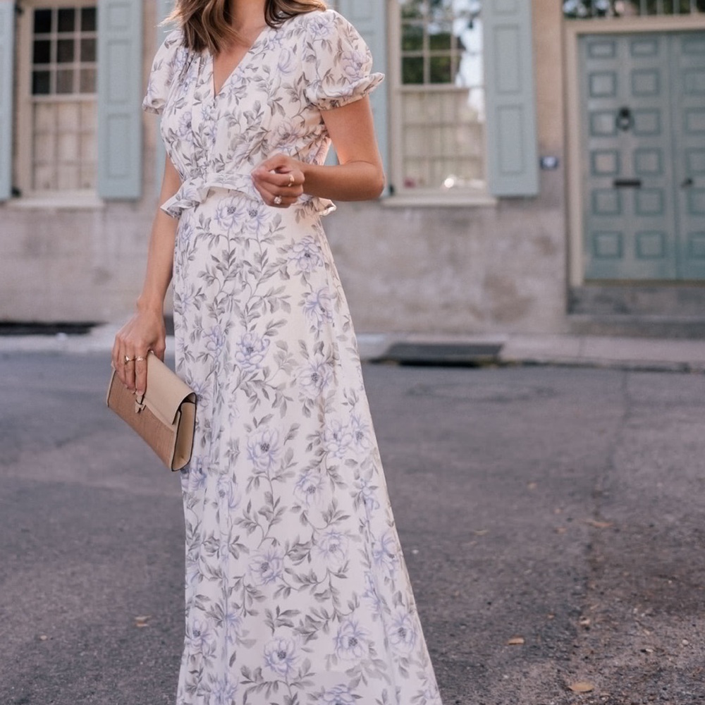 Gal Meets Glam NWT Cassidy Floral Maxi Dress $198 - Picture 2 of 13